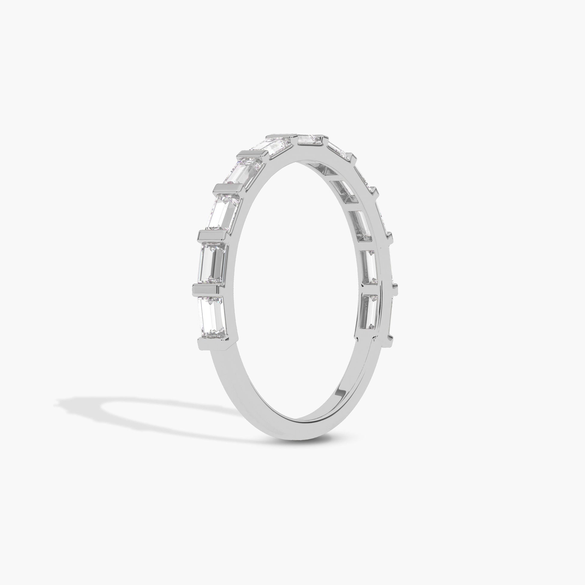white gold Baguette diamond ring