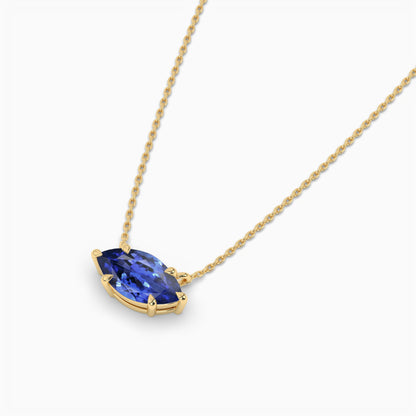 blue sapphire diamond necklace