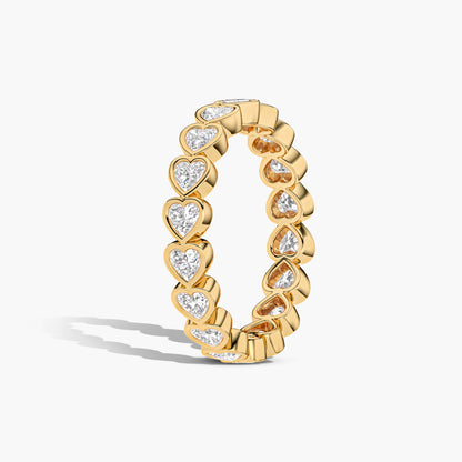 silve yellow gold plated heart shape diamond ring