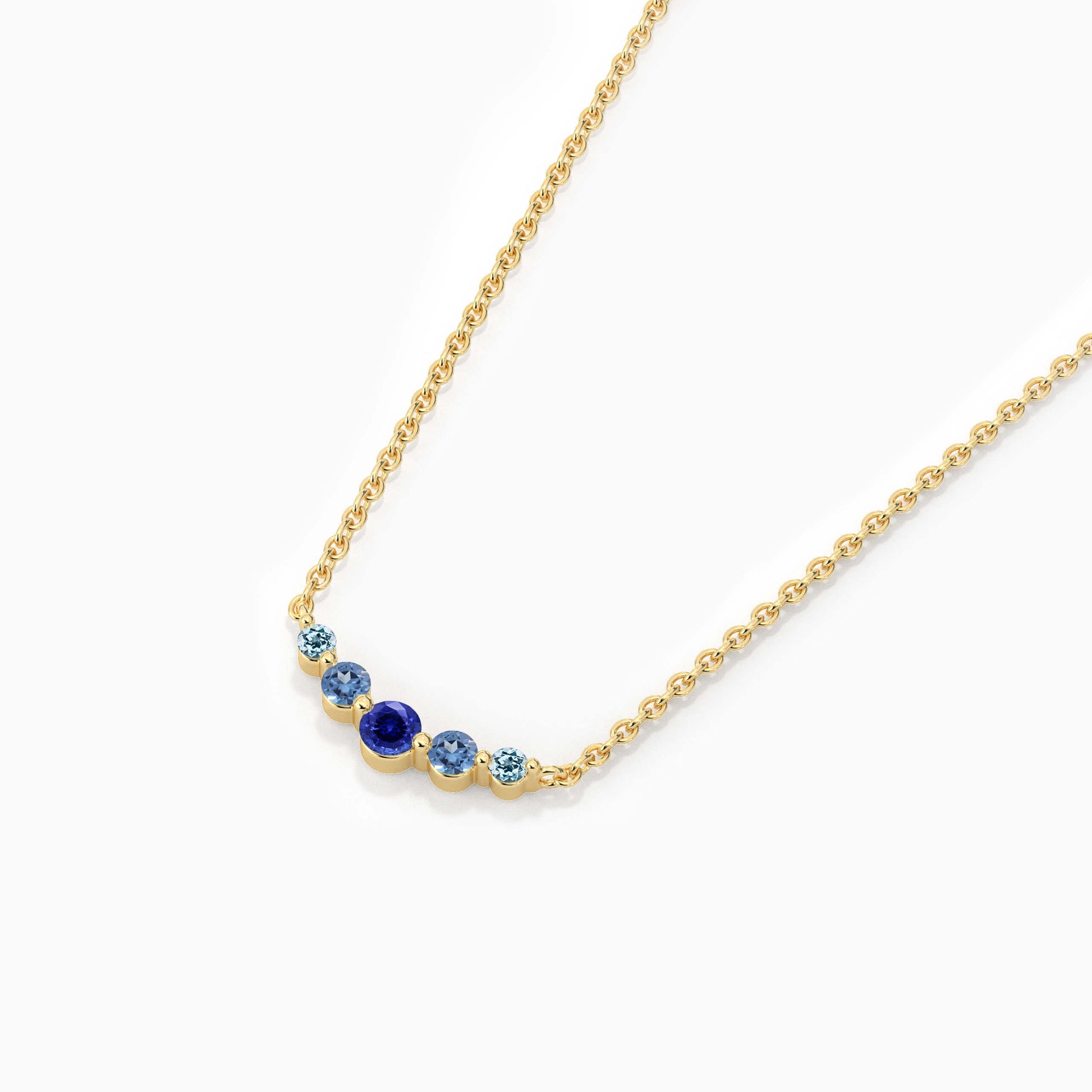 Blue diamond pendant necklace