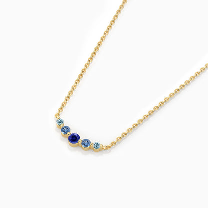 Blue diamond pendant necklace