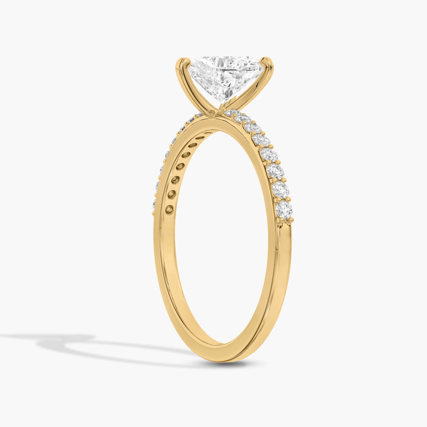 yellow gold silver solitaire ring