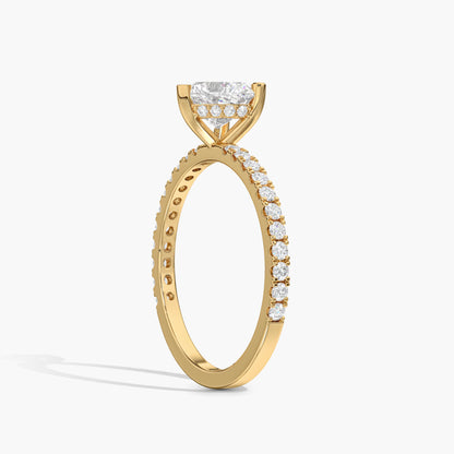 Heart shape engagement ring