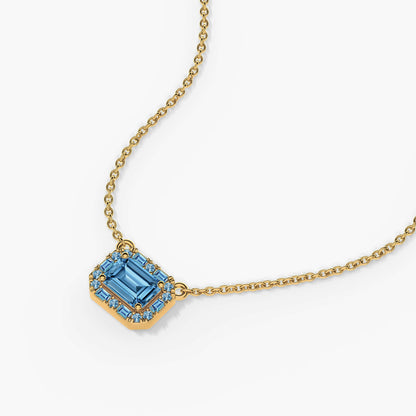 silver pendant blue stone