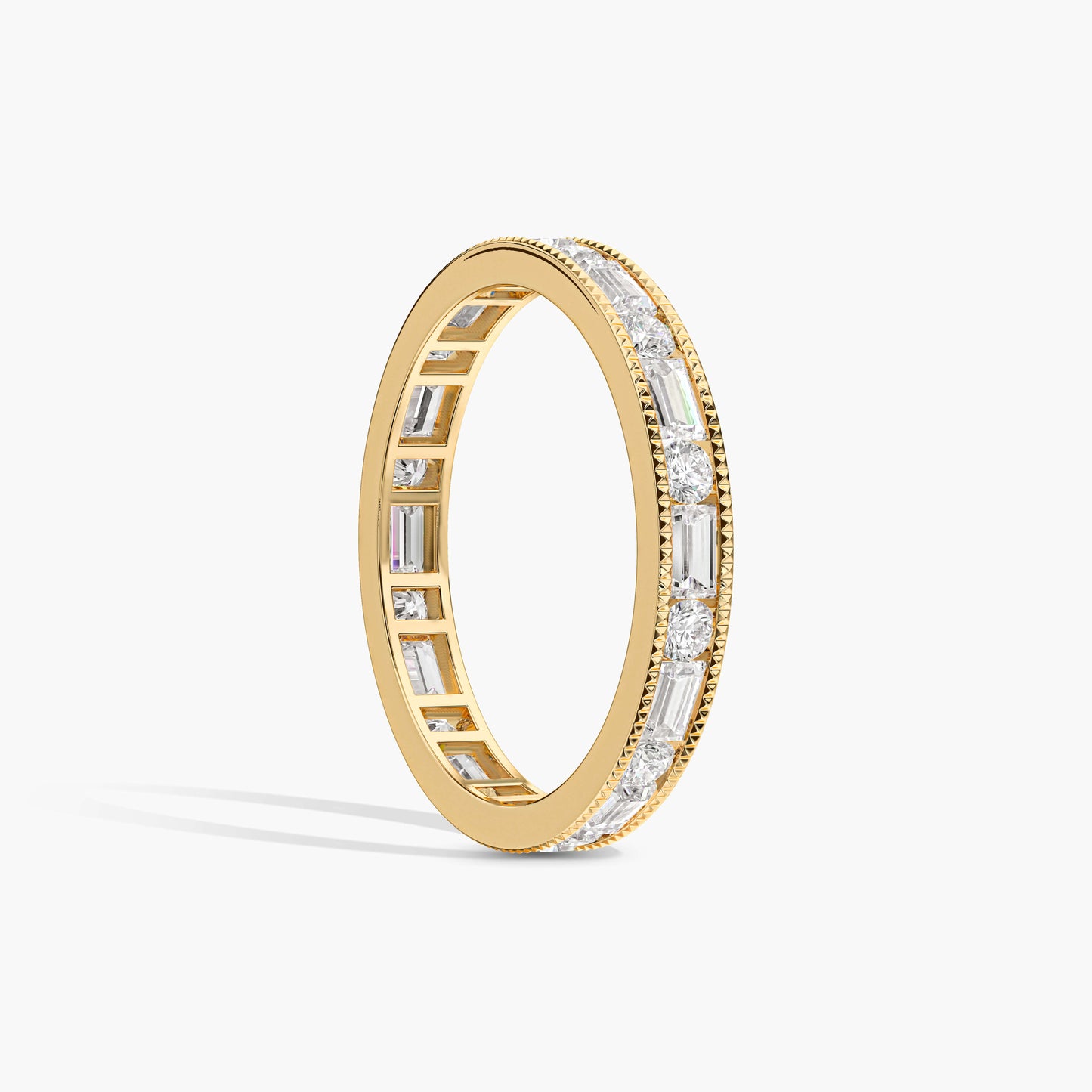 Women's diamond Band yellow gold plated