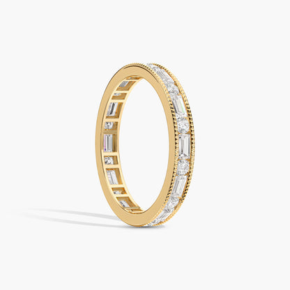 Women's diamond Band yellow gold plated
