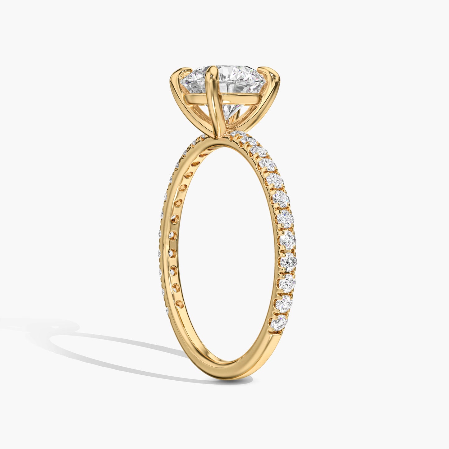 Round diamond solitaire ring