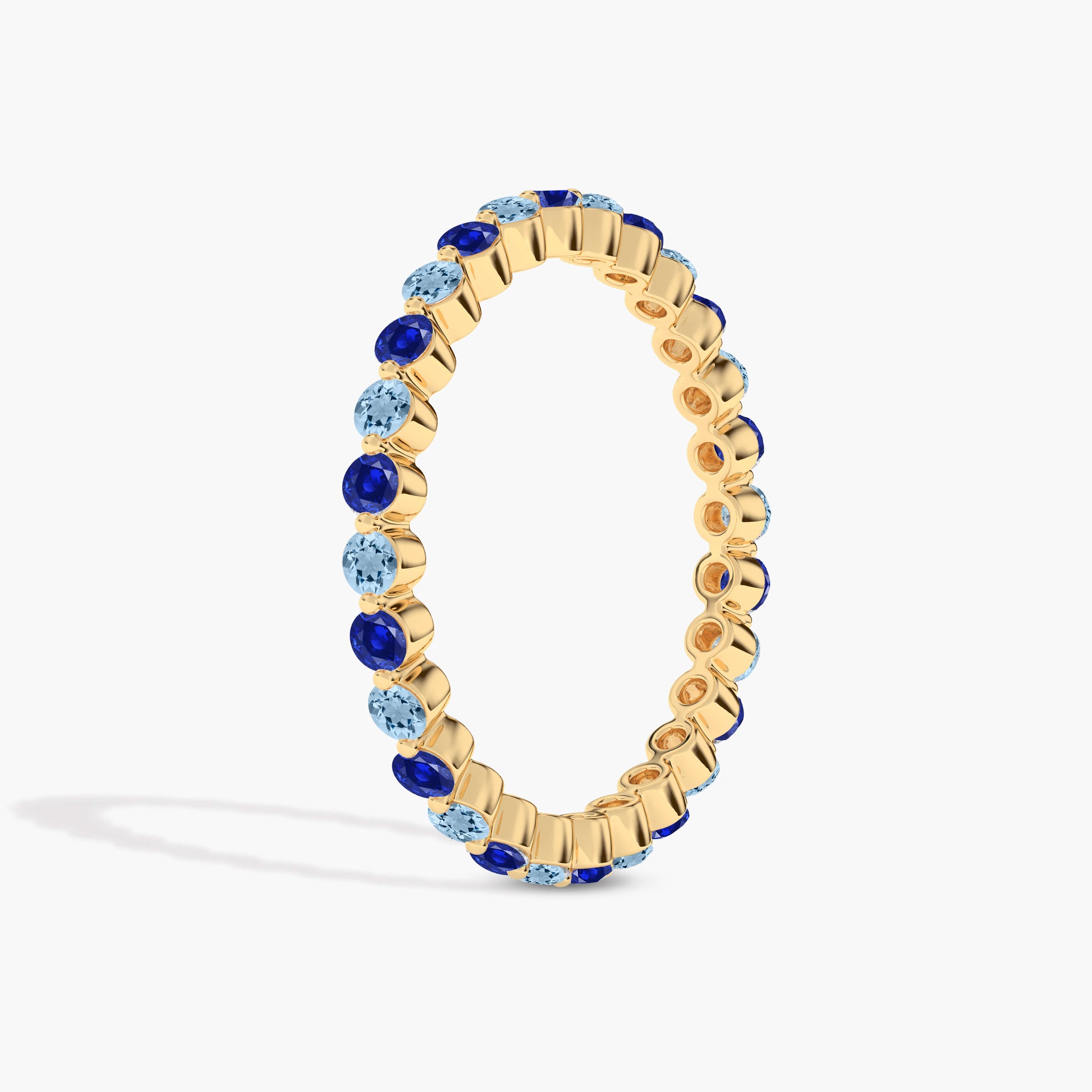 dark and light blue diamond band