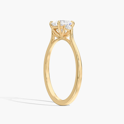 Gold ring with a diamond 