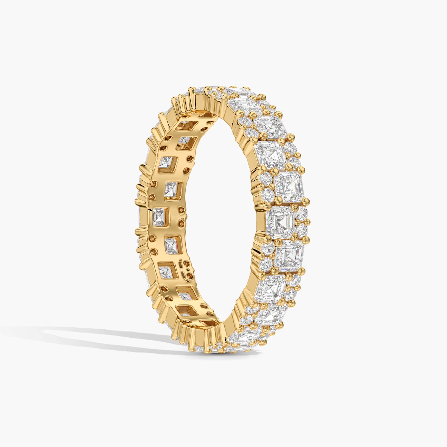 Gold ring with diamond accents on 