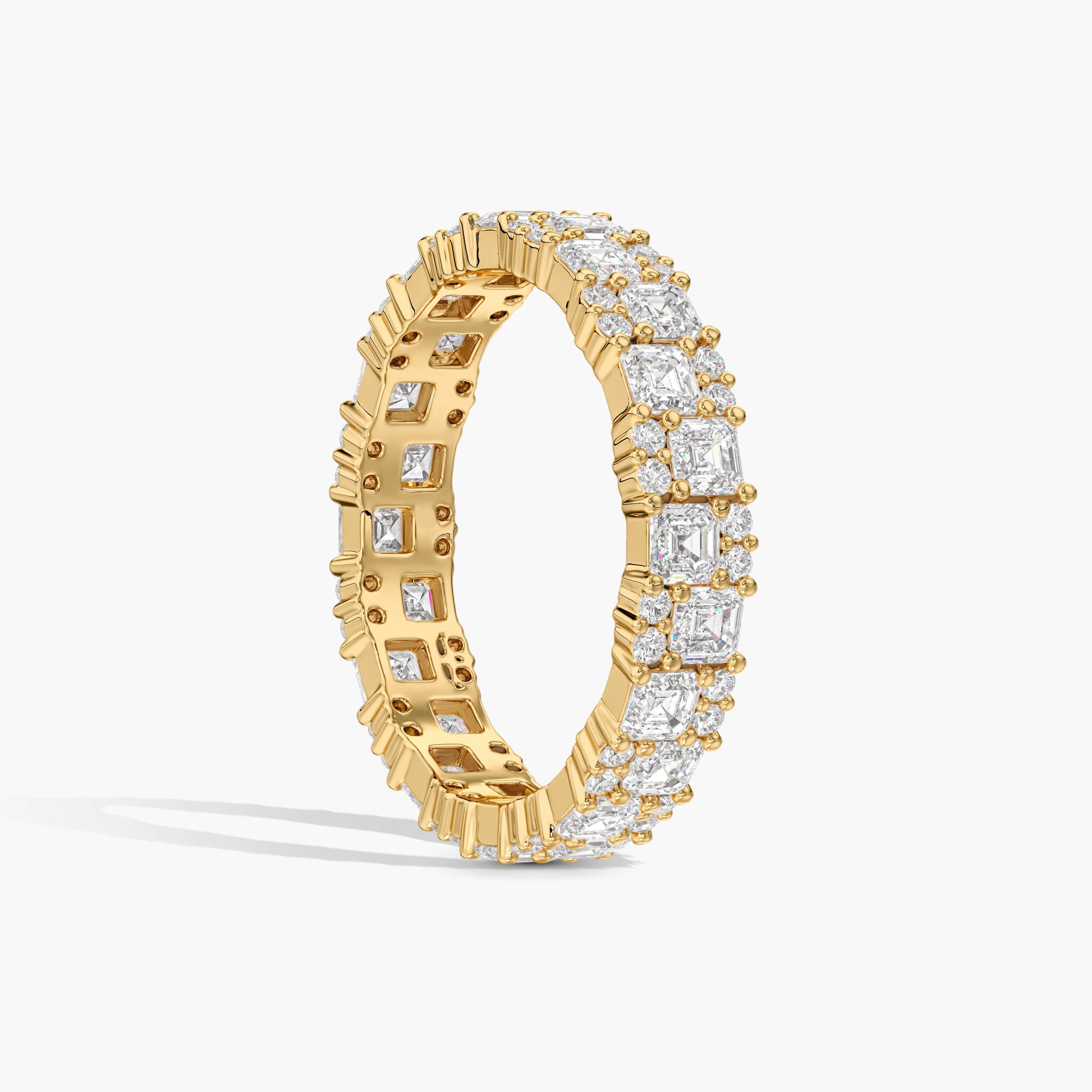 Gold ring with diamond accents on 