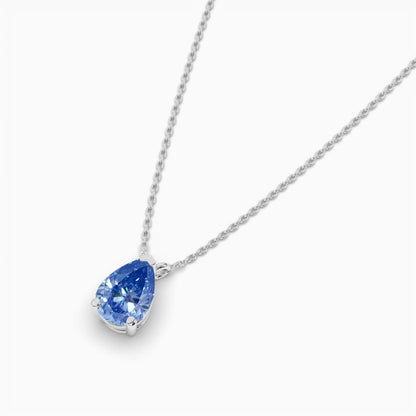 Pear diamond Titanic blue diamond pendant