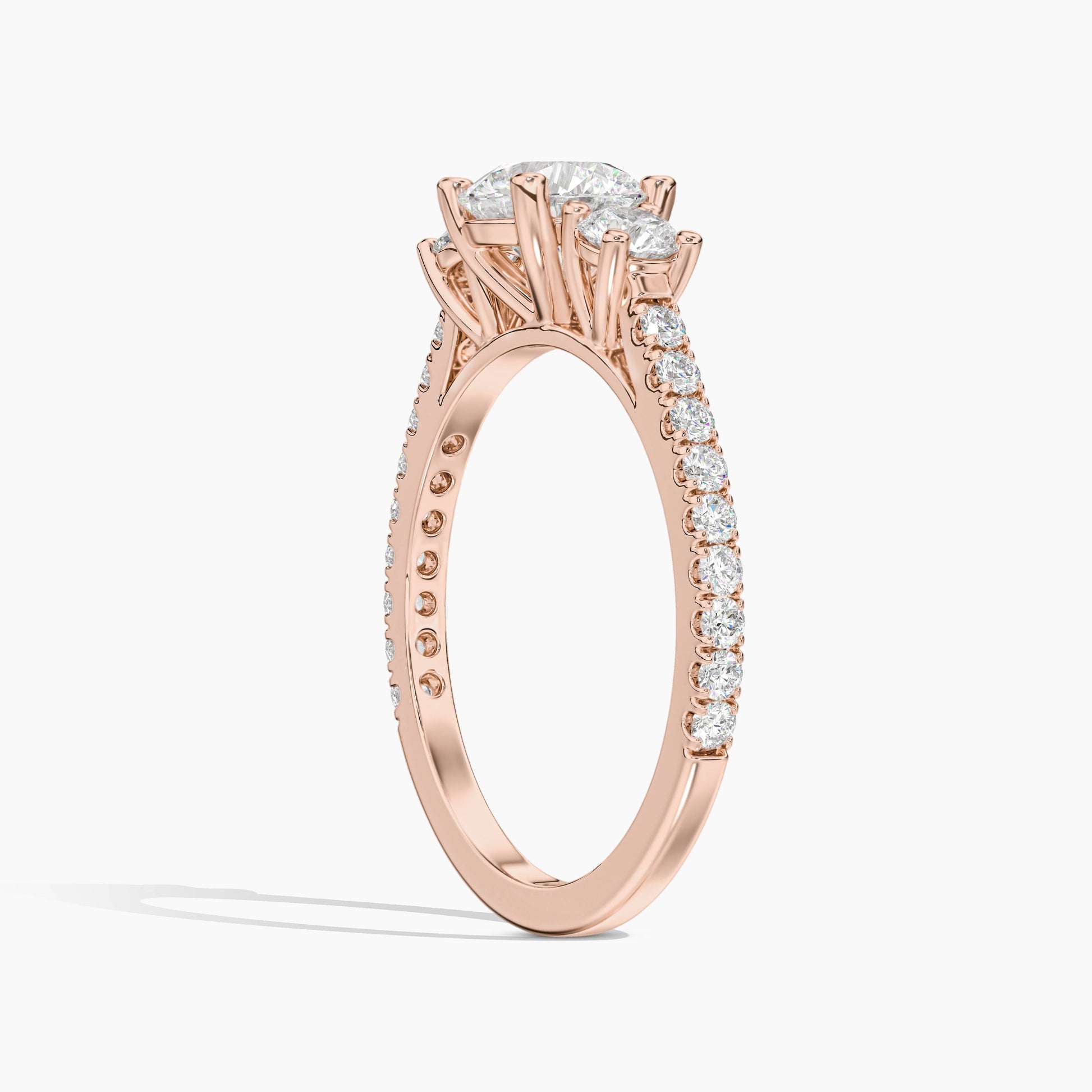 3 stone diamond engagement ring