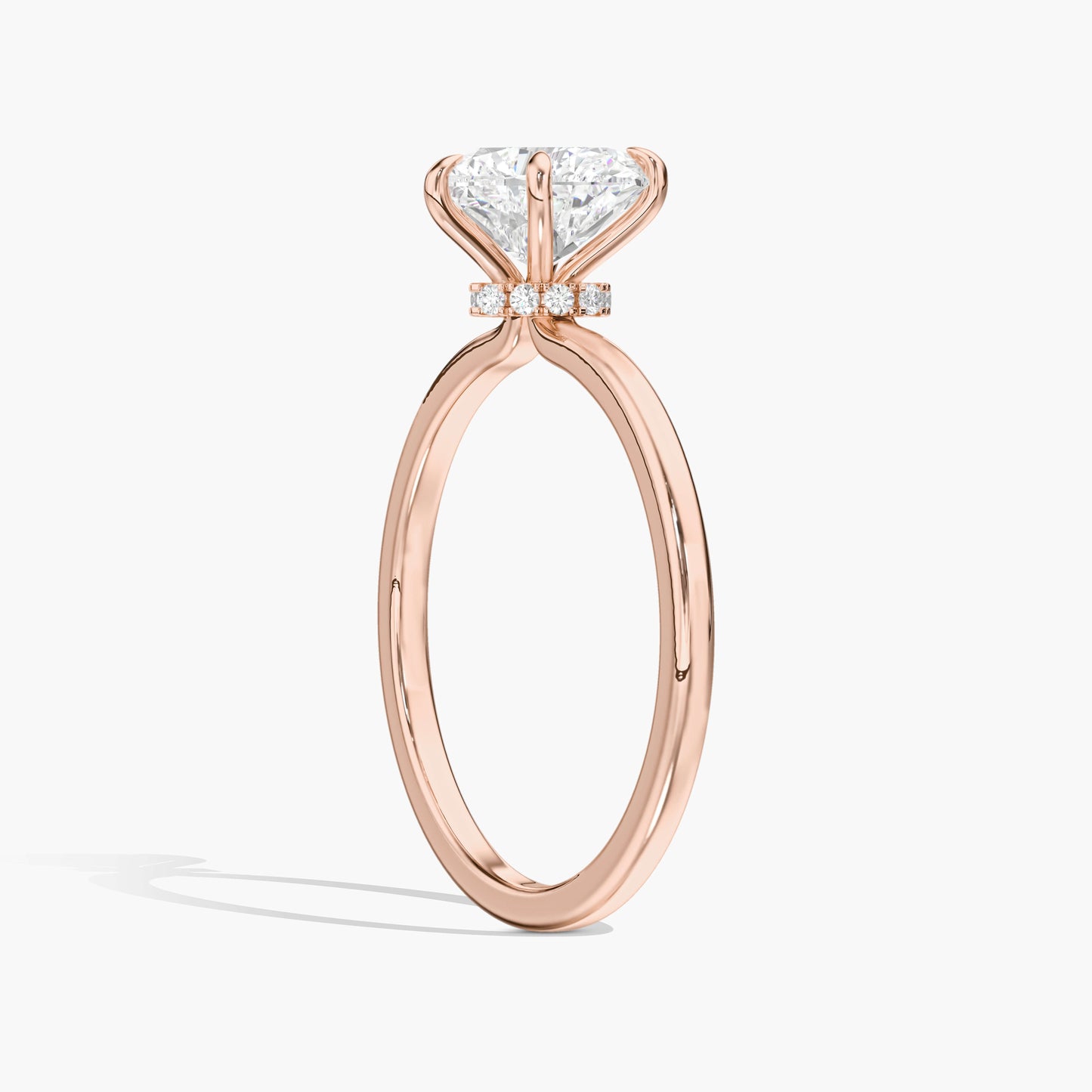 rose gold heart-shaped ring​