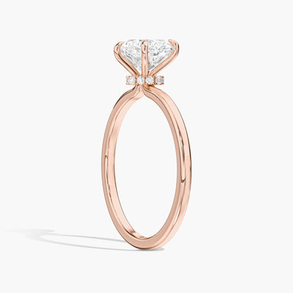 rose gold heart-shaped ring​