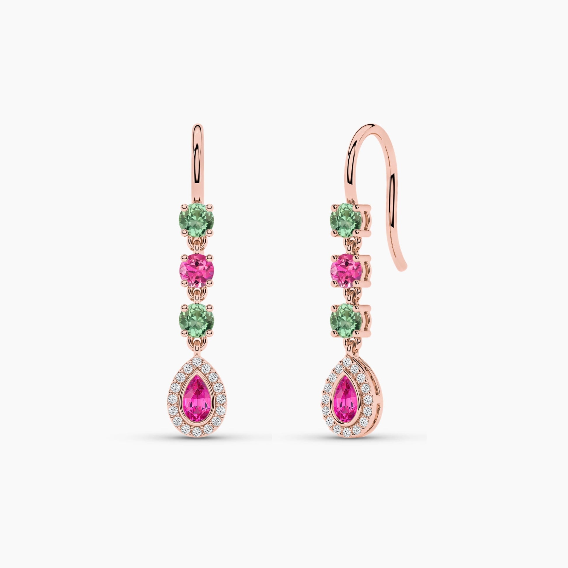 silver diamond earrings​