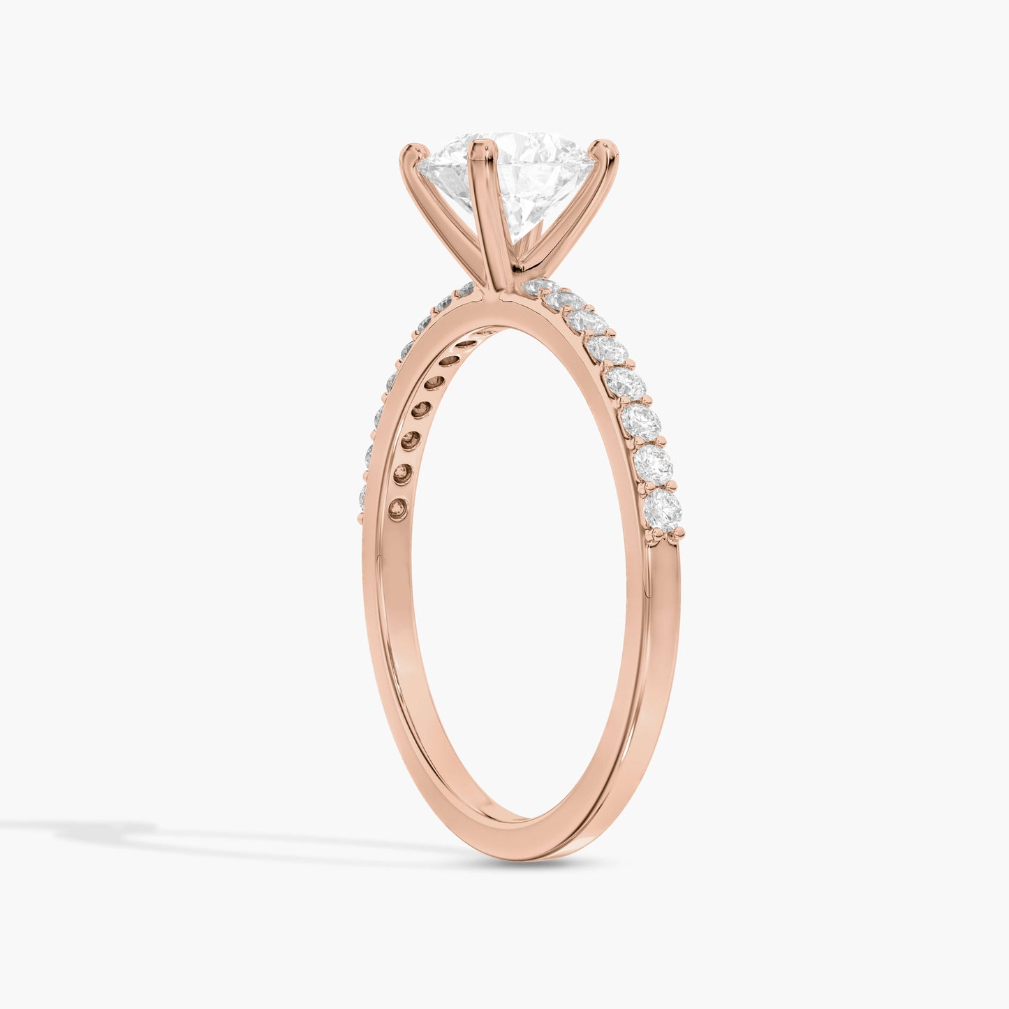 Round Solitaire Diamond Ring Silver