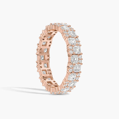 Rose gold ring with diamond accents 