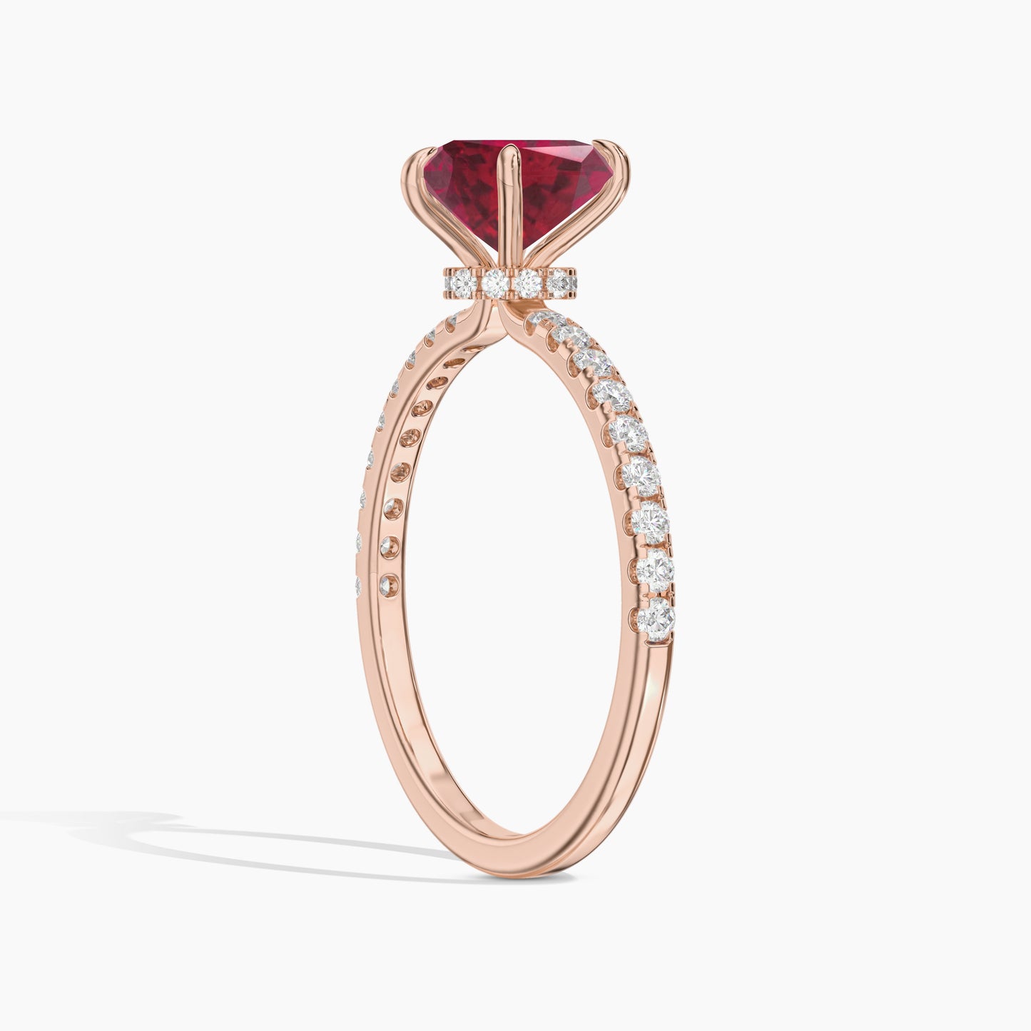 ruby diamond silver ring