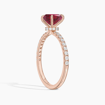 ruby diamond silver ring