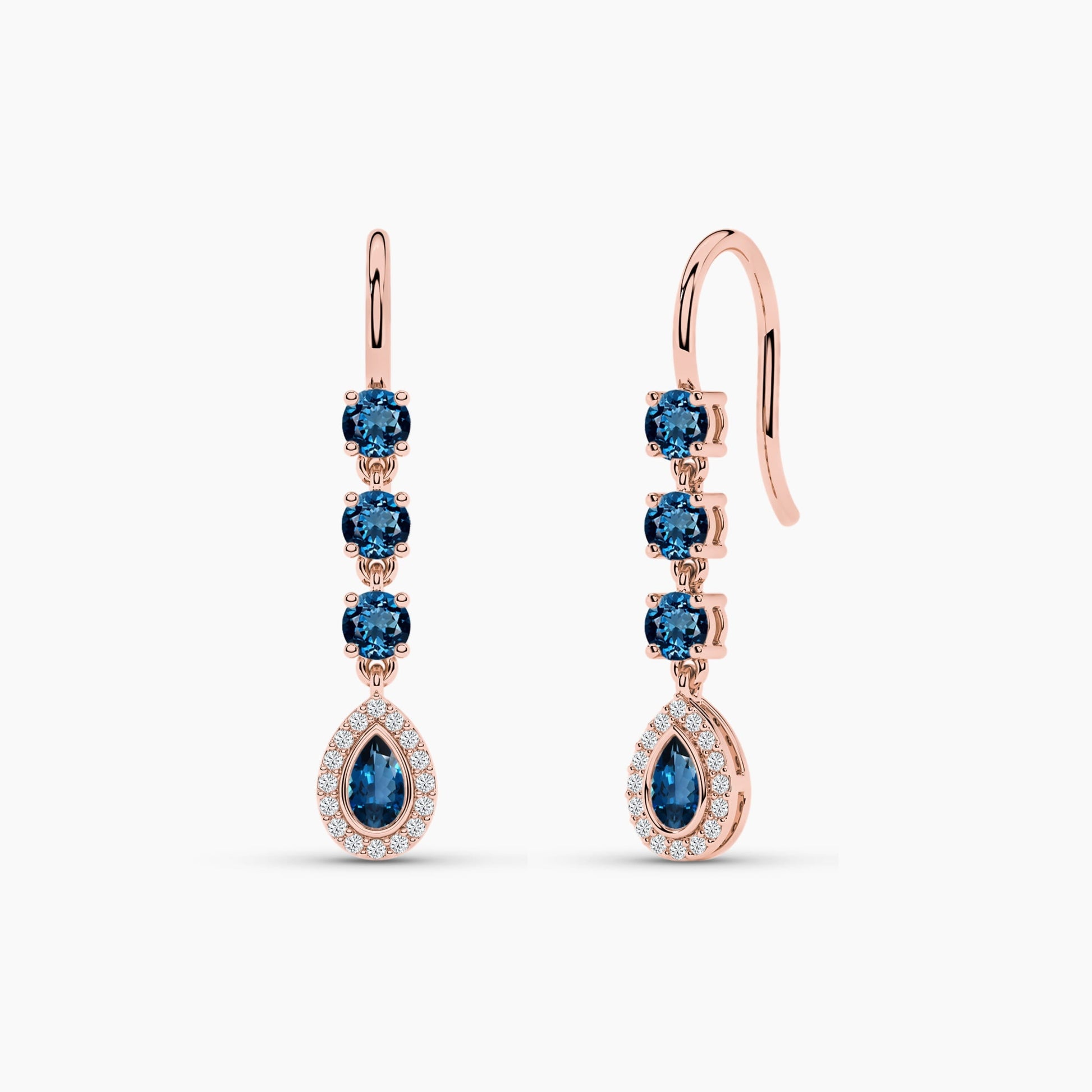 Synthetic Diamond earrings rose gold