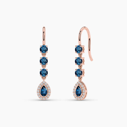 Synthetic Diamond earrings rose gold