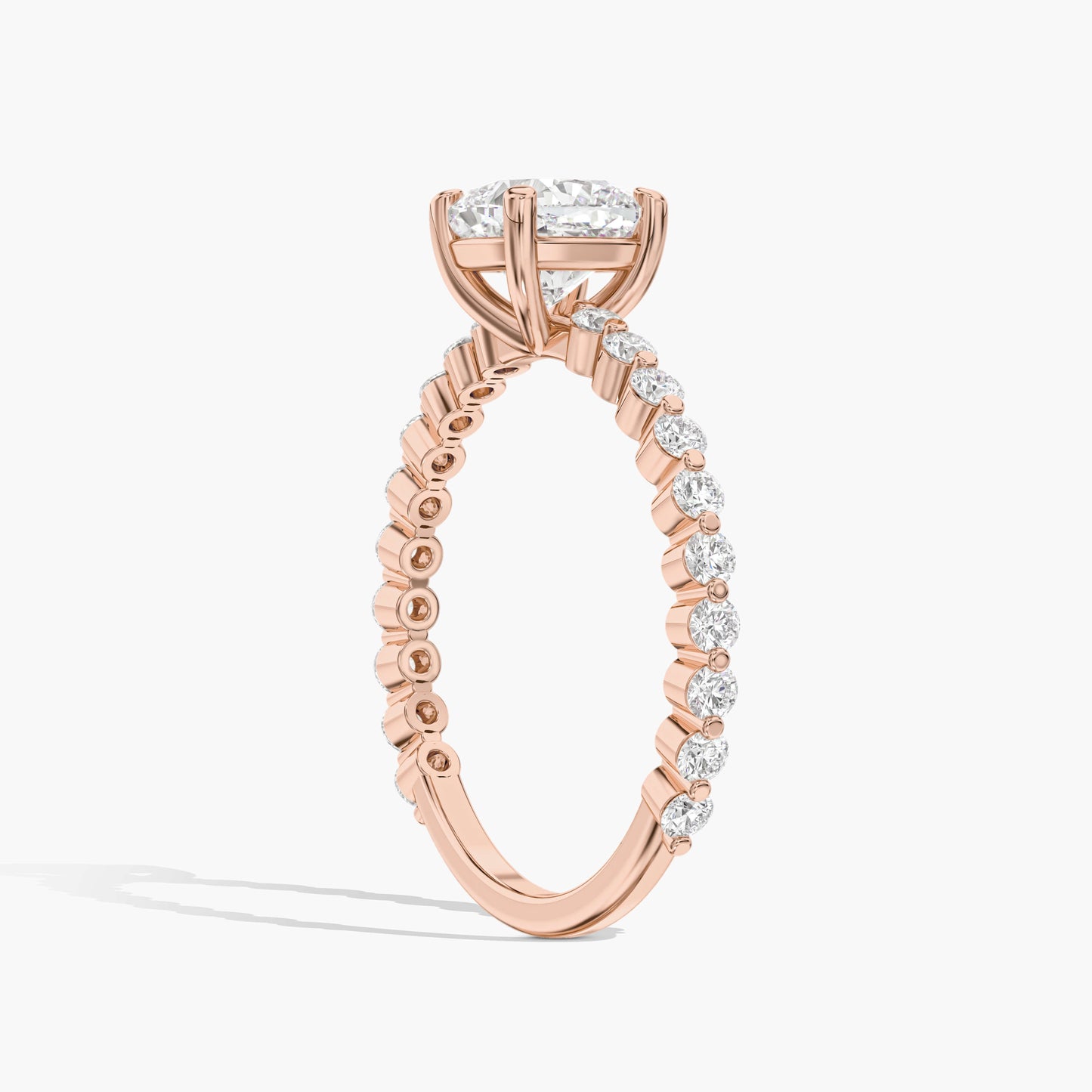 rose gold plated diamond ring