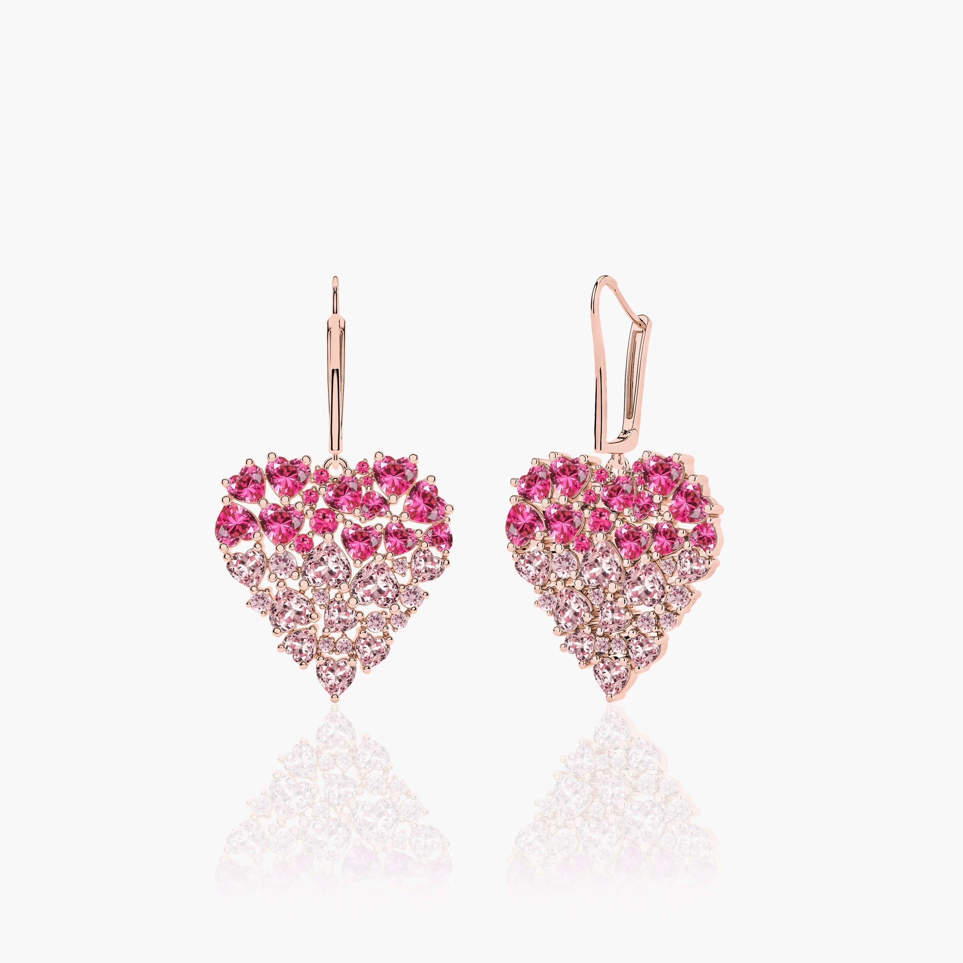 silver heart earrings
