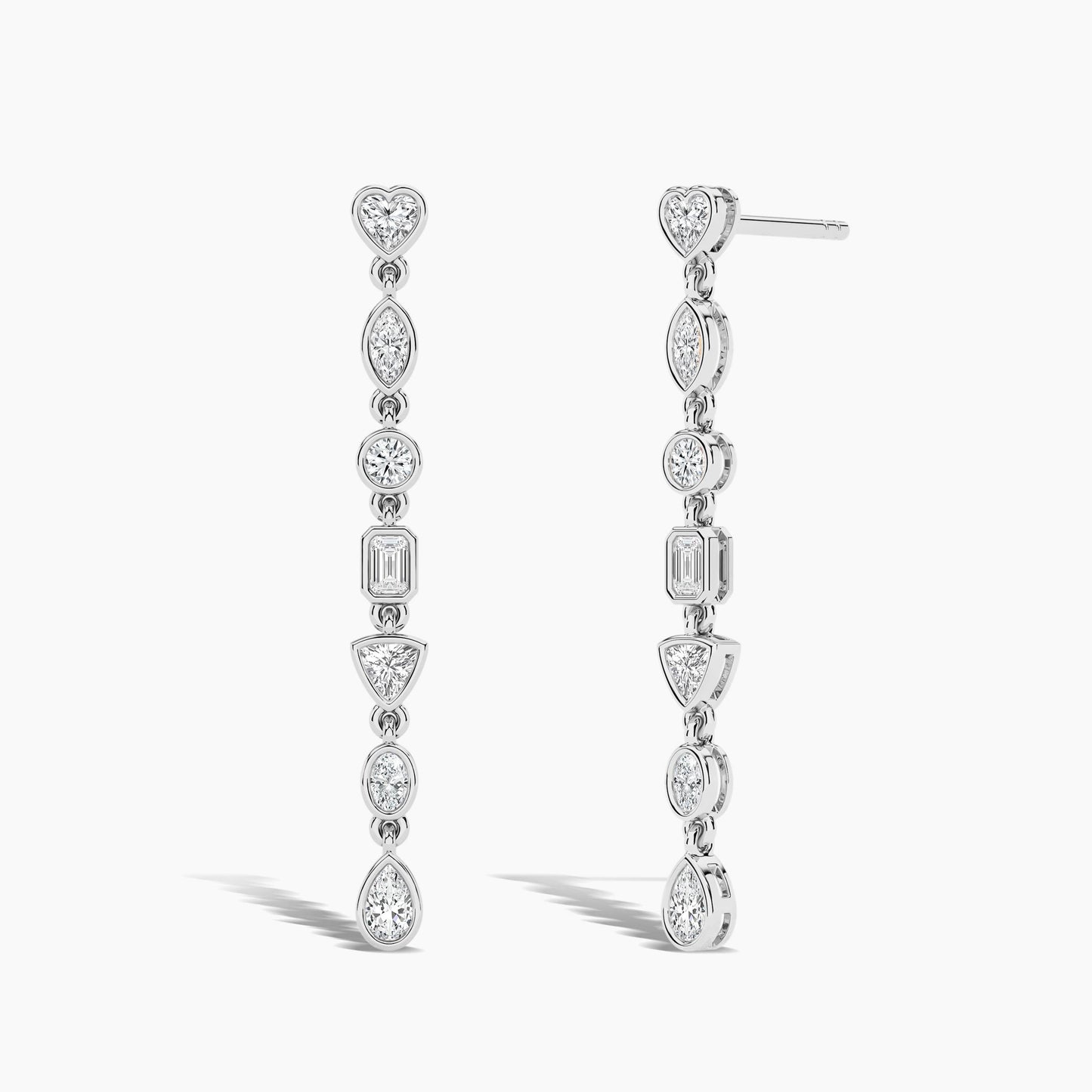 partywear silver diamond earrings