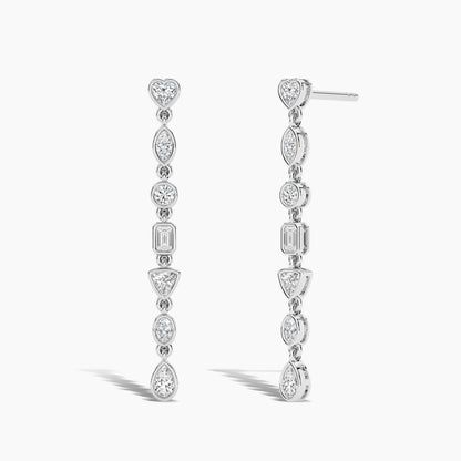 partywear silver diamond earrings