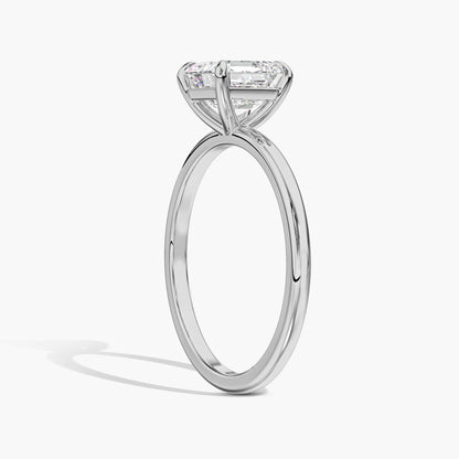 Asscher Diamond Solitaire Diamond Ring