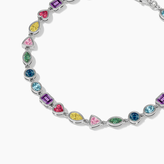 Gemstone silver bracelet
