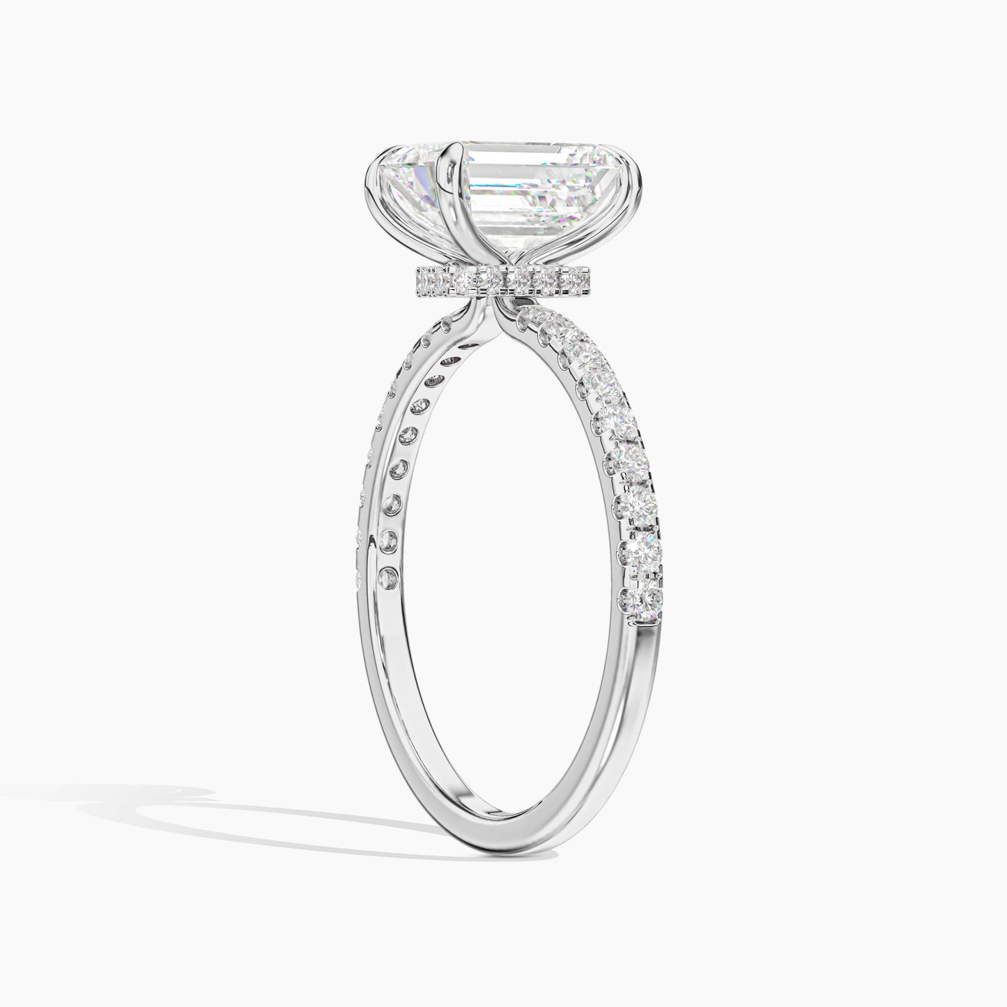 single solitaire diamond ring white gold plated