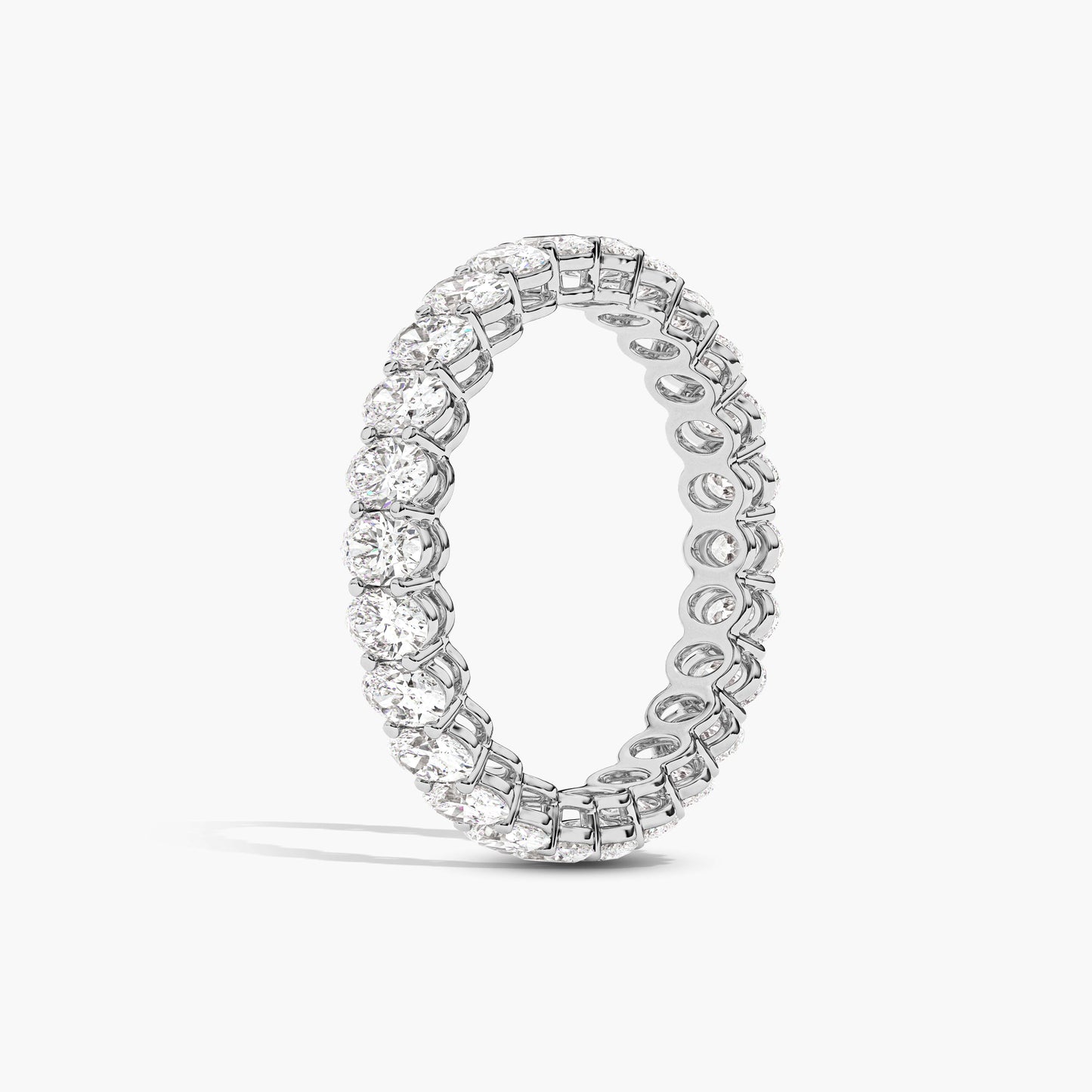 Diamond ring with a white