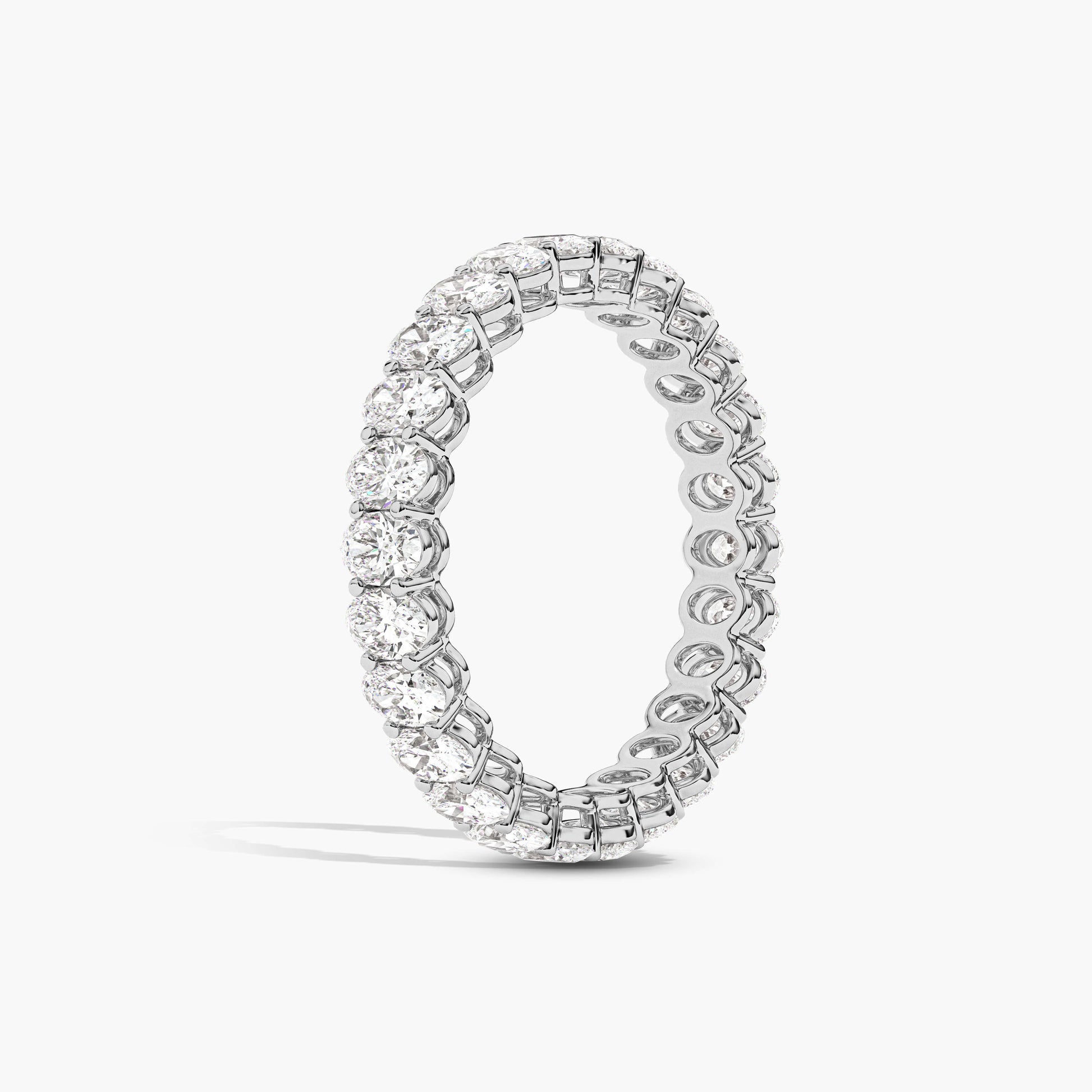 Diamond ring with a white