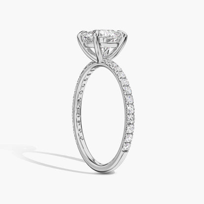 Silver solitaire ring
