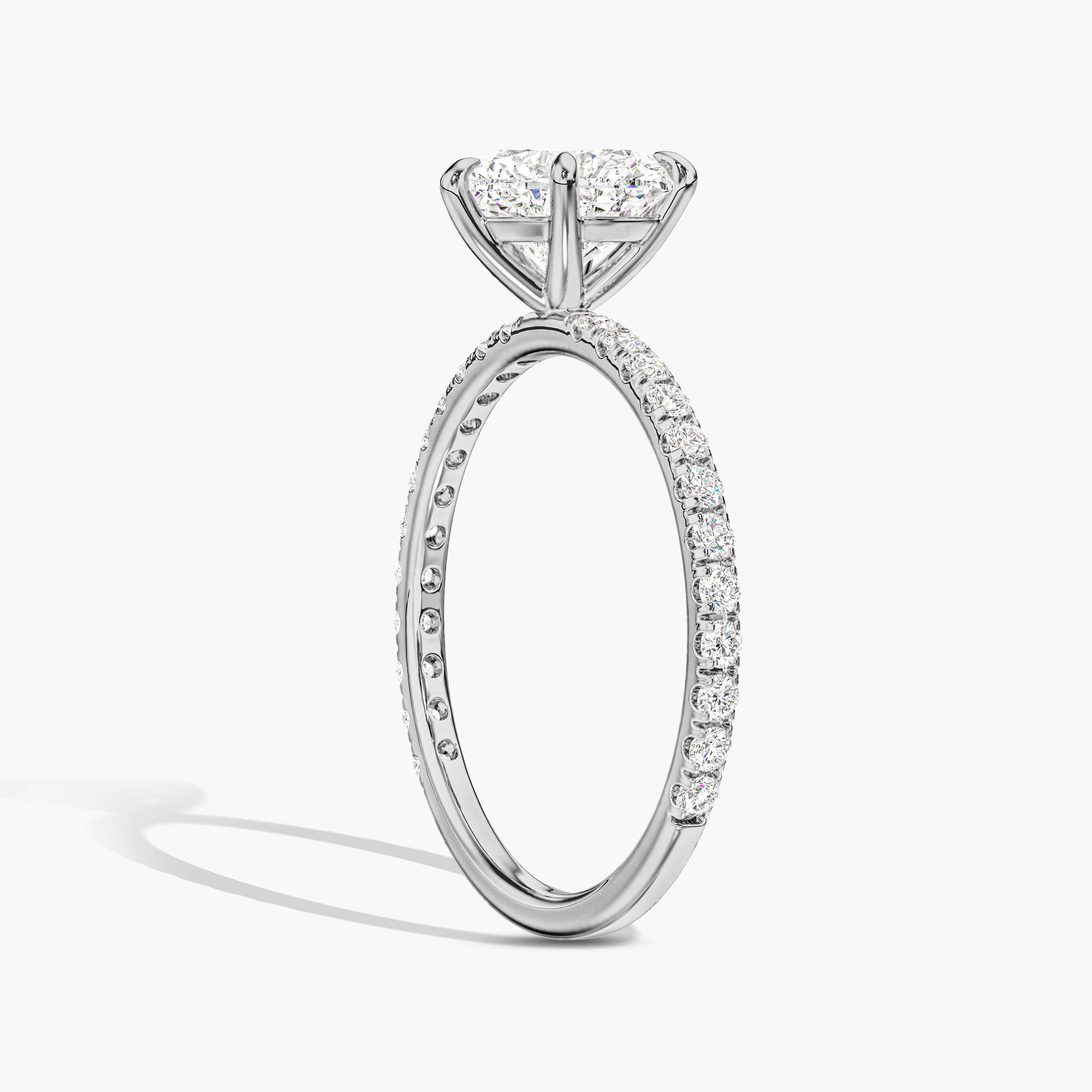 silver heart ring with diamonds