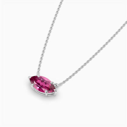 marquise diamond ruby pendant