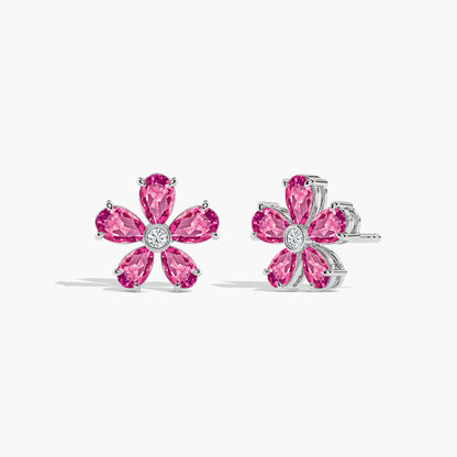 gold flower earrings design