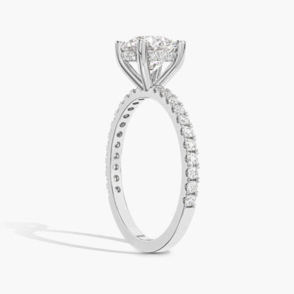 silver engagement rings for women