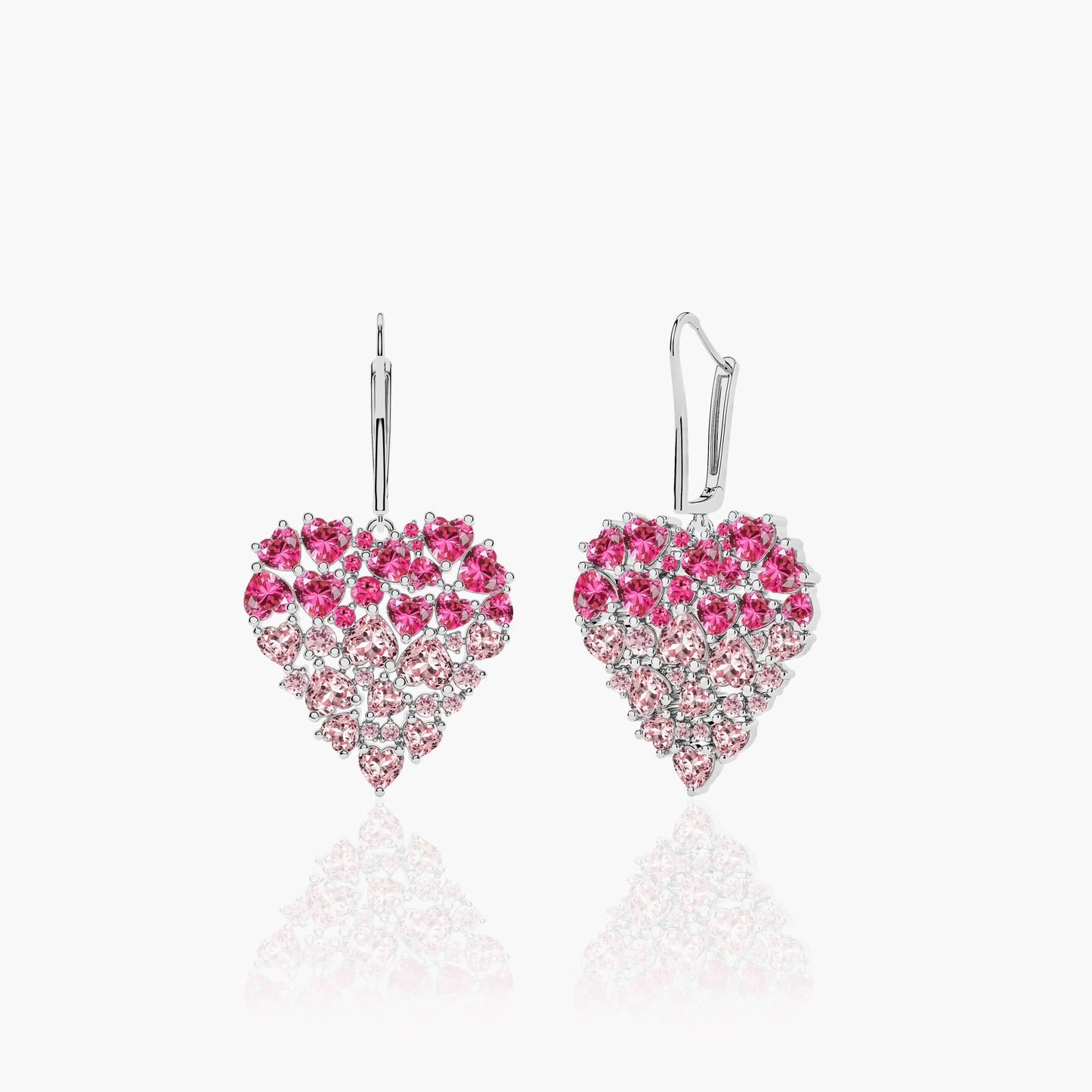 silver heart earrings