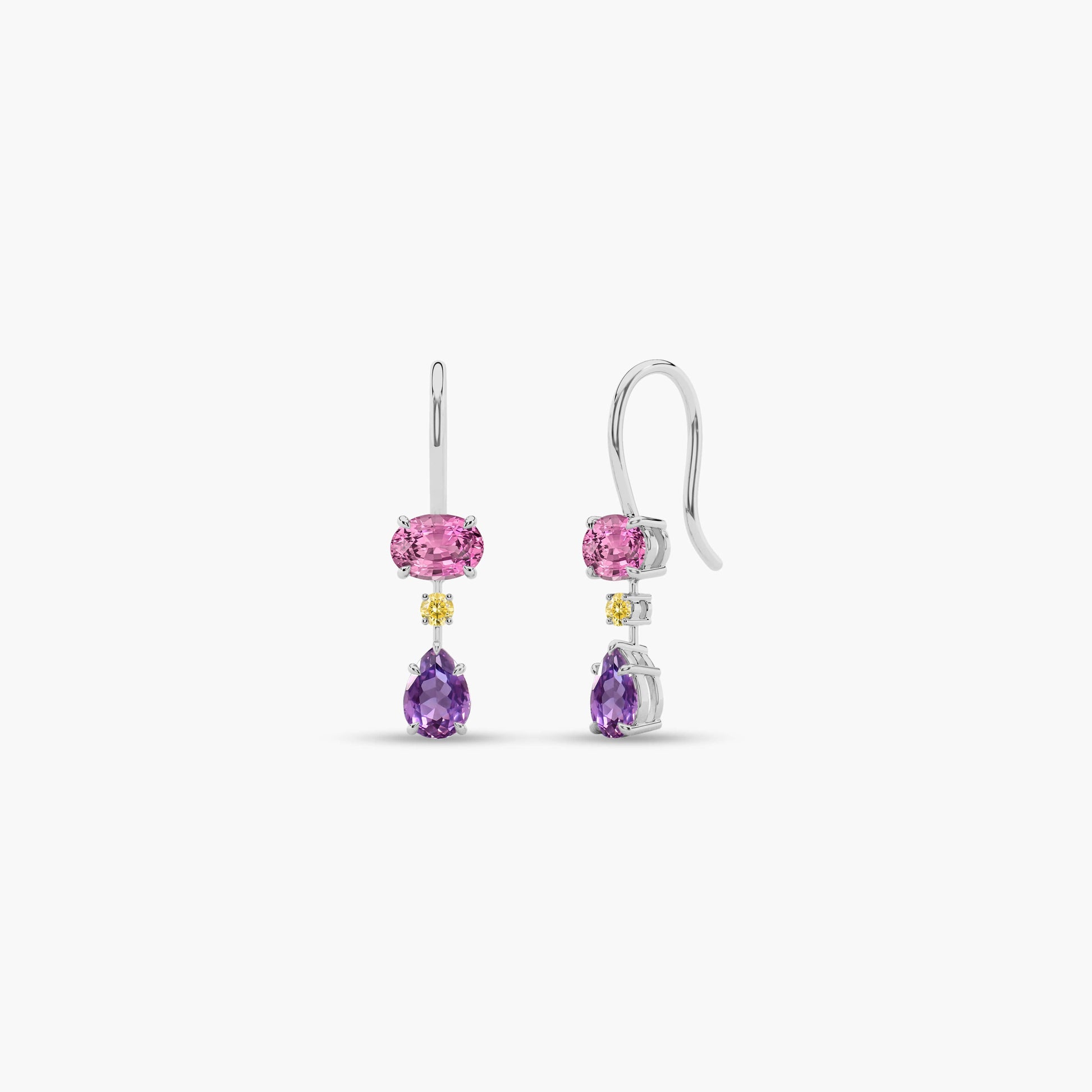 Silver Gemstone Earrings