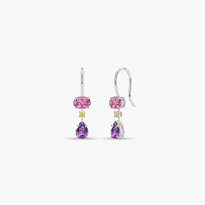 Silver Gemstone Earrings