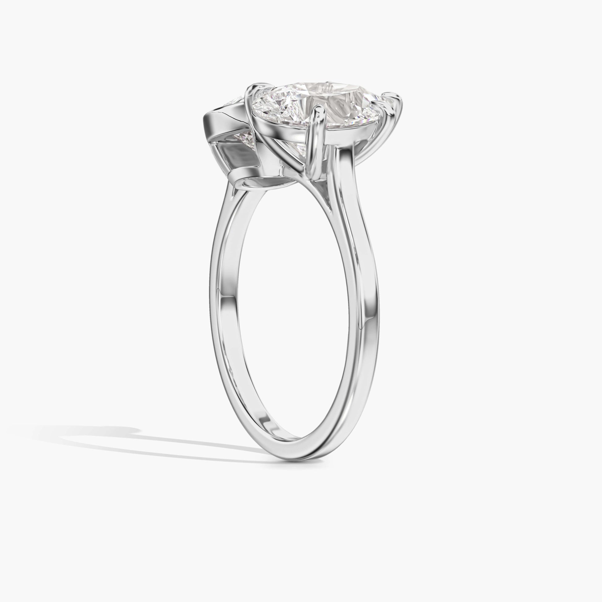 Silver toi et moi ring