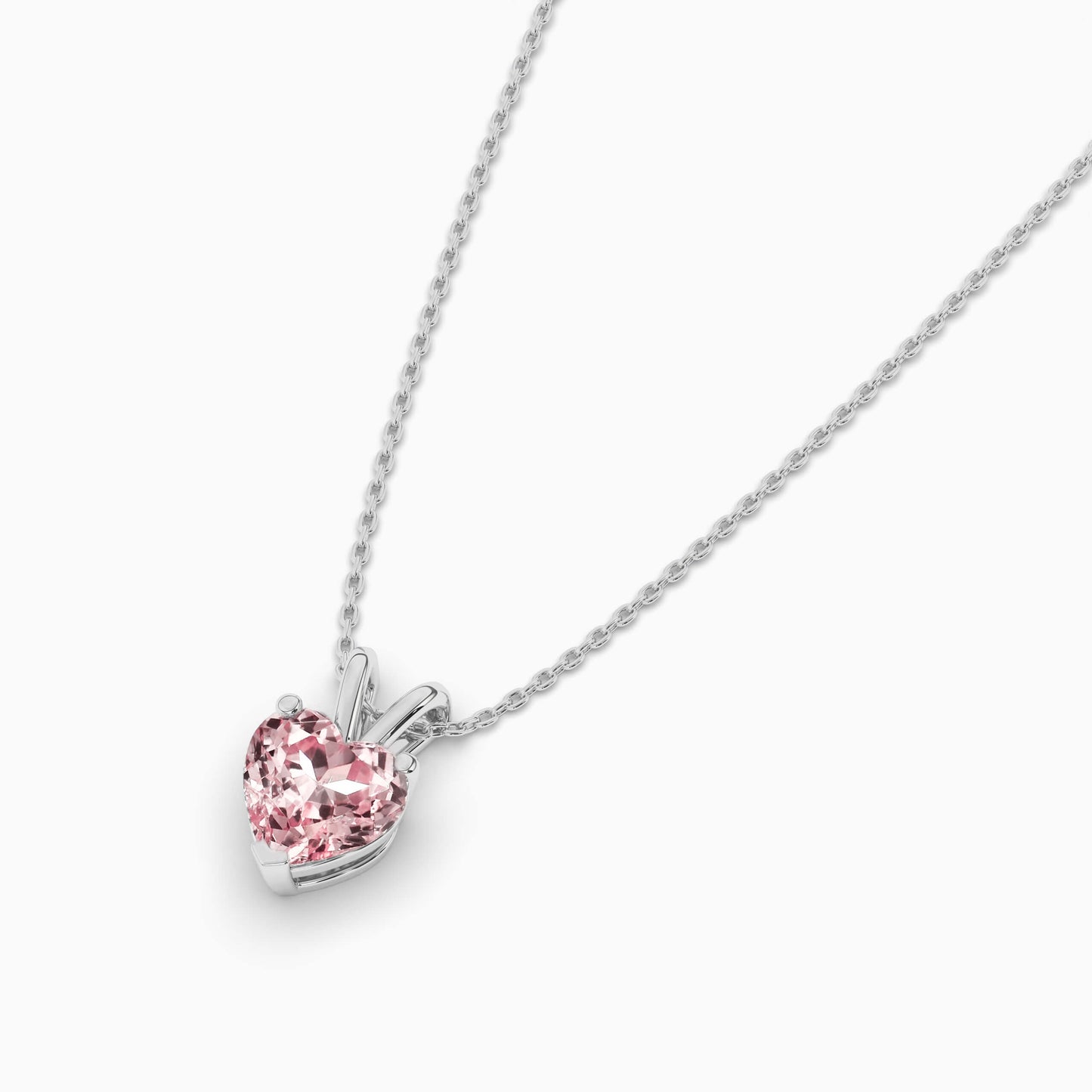 Pink Heart Pendant Necklace