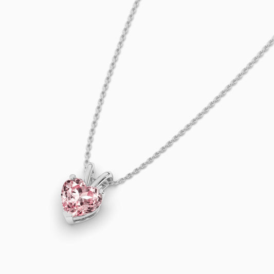 Pink Heart Pendant Necklace