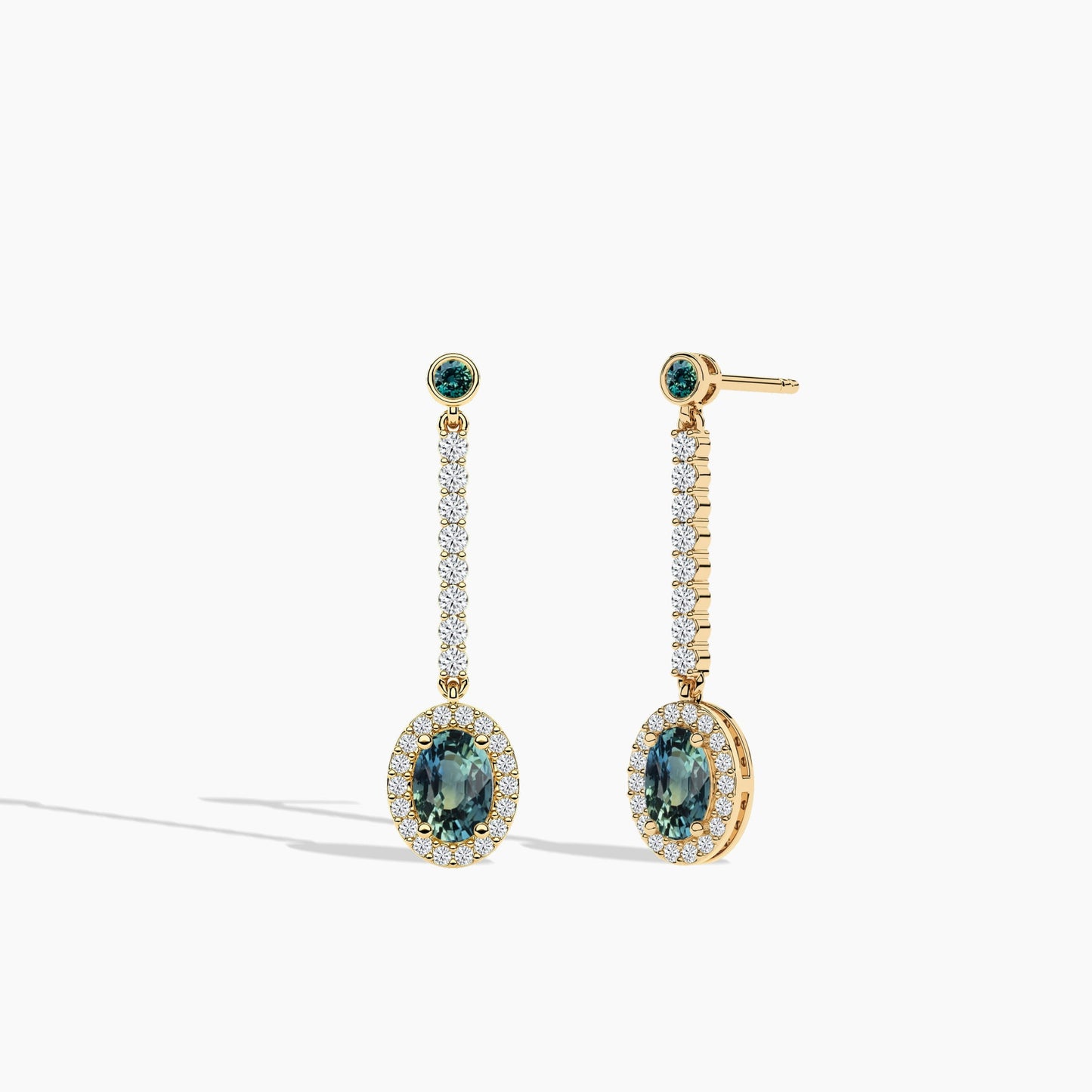 big diamond earrings yellow gold plated