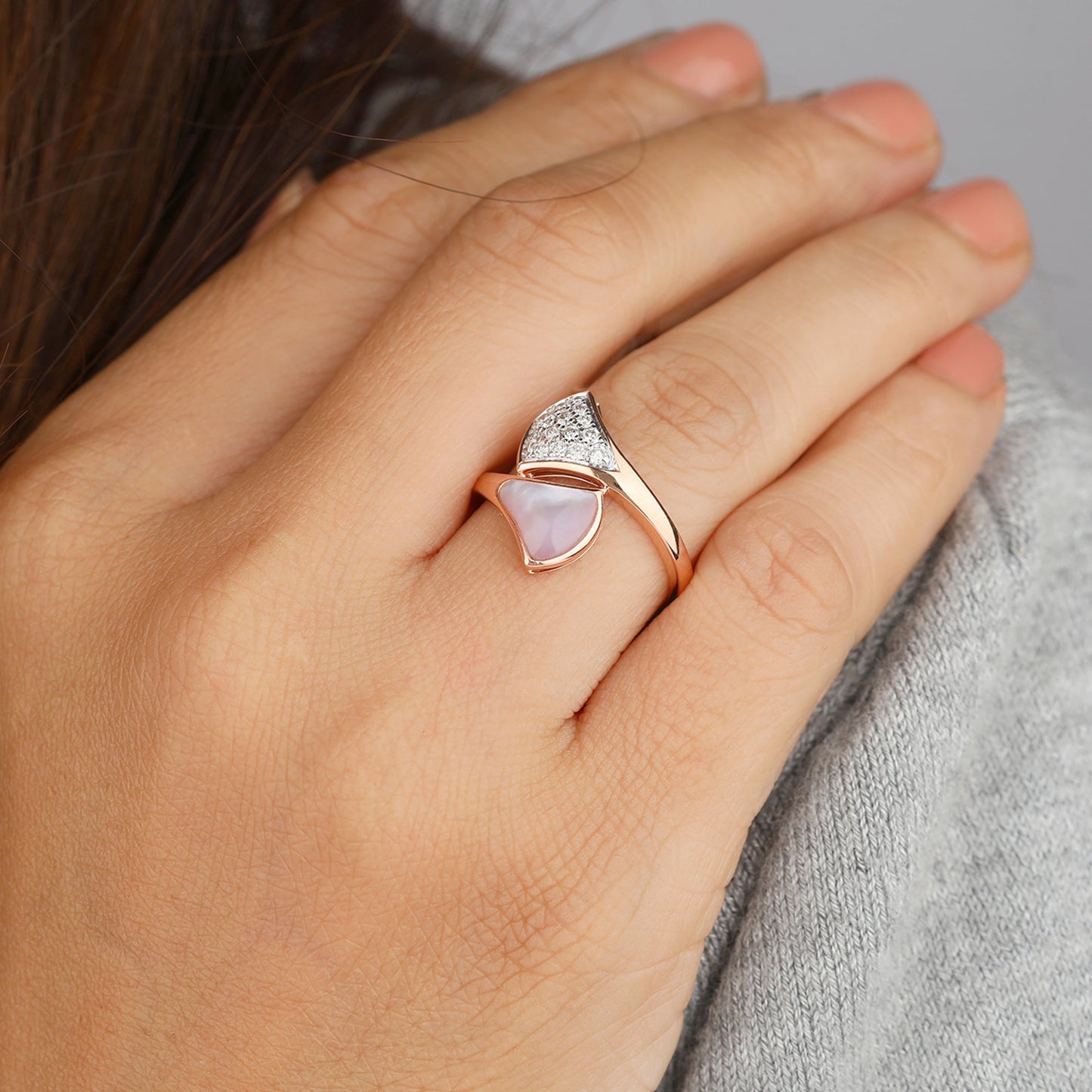 BVLGARI Silver Ring with Pearl for Women