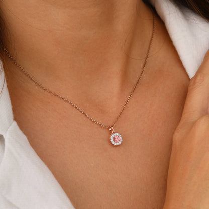 pink diamond necklace