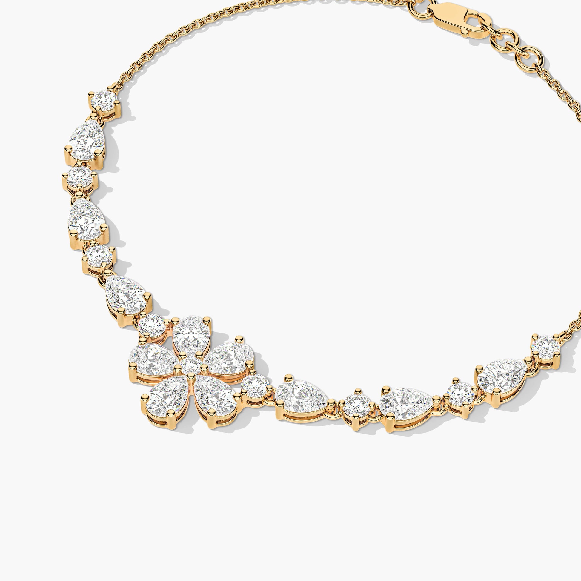 american diamond bracelet yellow